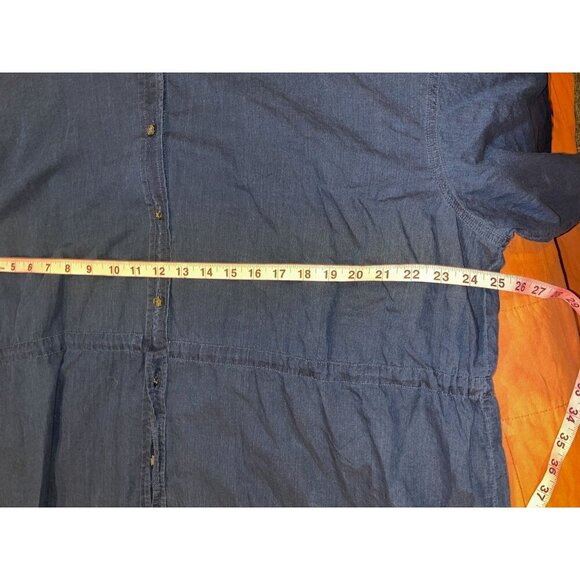 NWT J.Crew Navy Button-Down Tunic Dress  Lightweight Cotton Relaxed Fit Women's - Picture 8 of 13